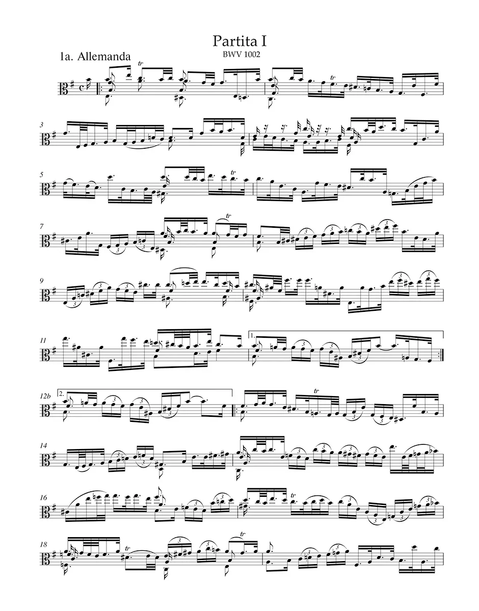 Bach: 6 Sonatas and Partitas, BWV 1001-1006 (arr. for viola) - Image 3