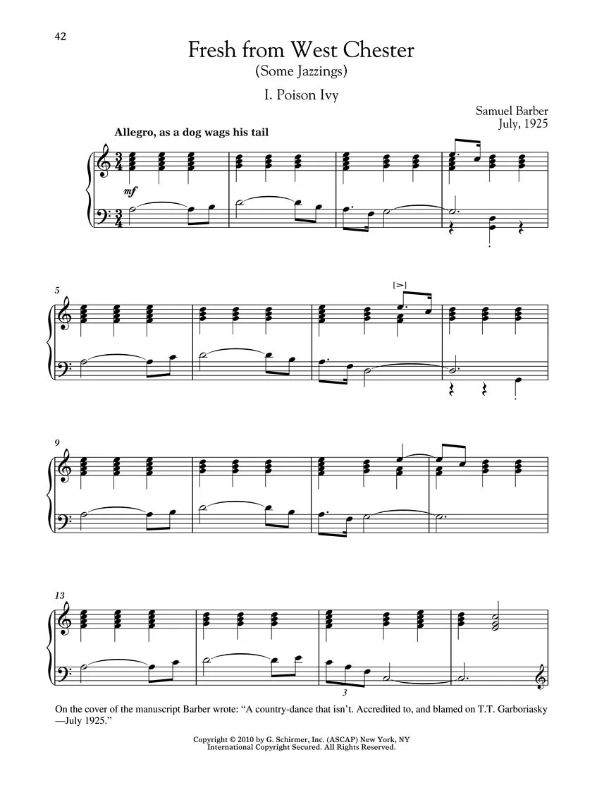 Barber: Early Piano Works - Image 6