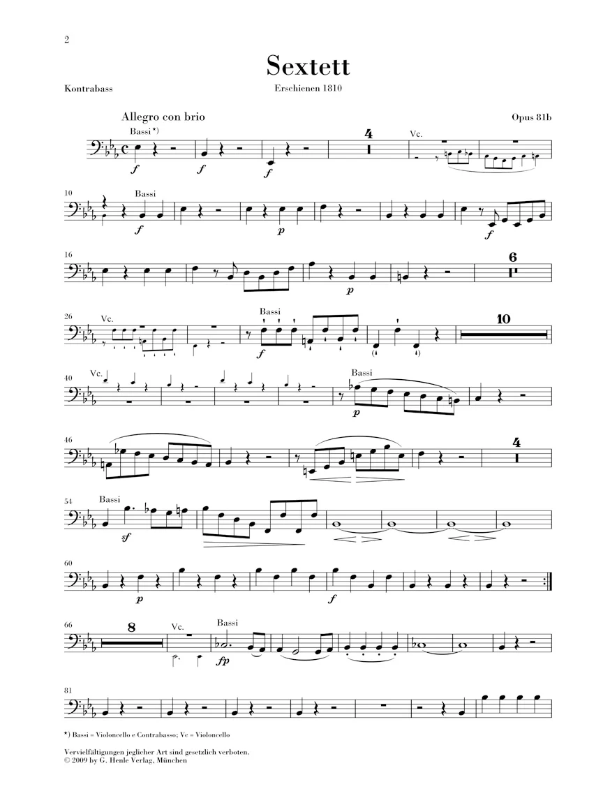 Beethoven Sextet in E flat major Opus 81b - Image 6