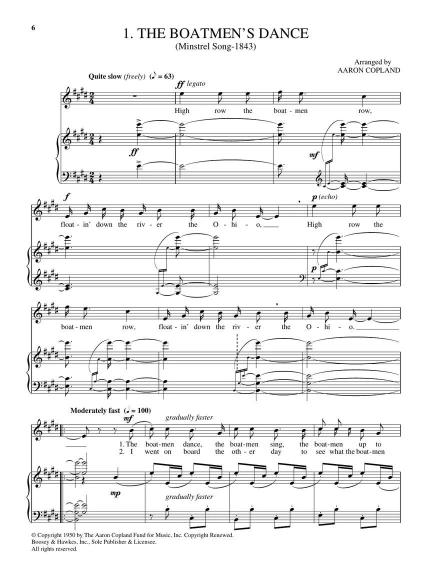 Copland: Old American Songs Complete - Medium Voice (Original Keys) - Image 3