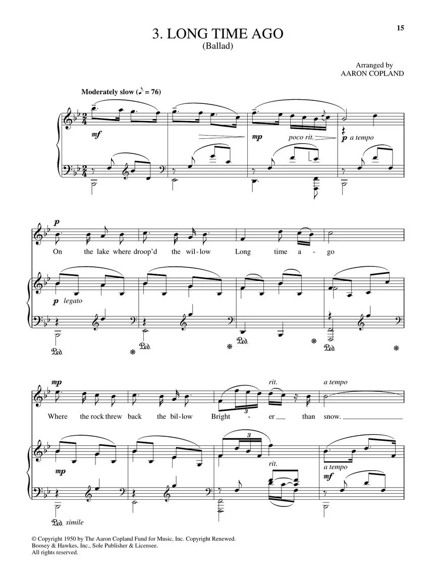 Copland: Old American Songs Complete - Medium Voice (Original Keys) - Image 4