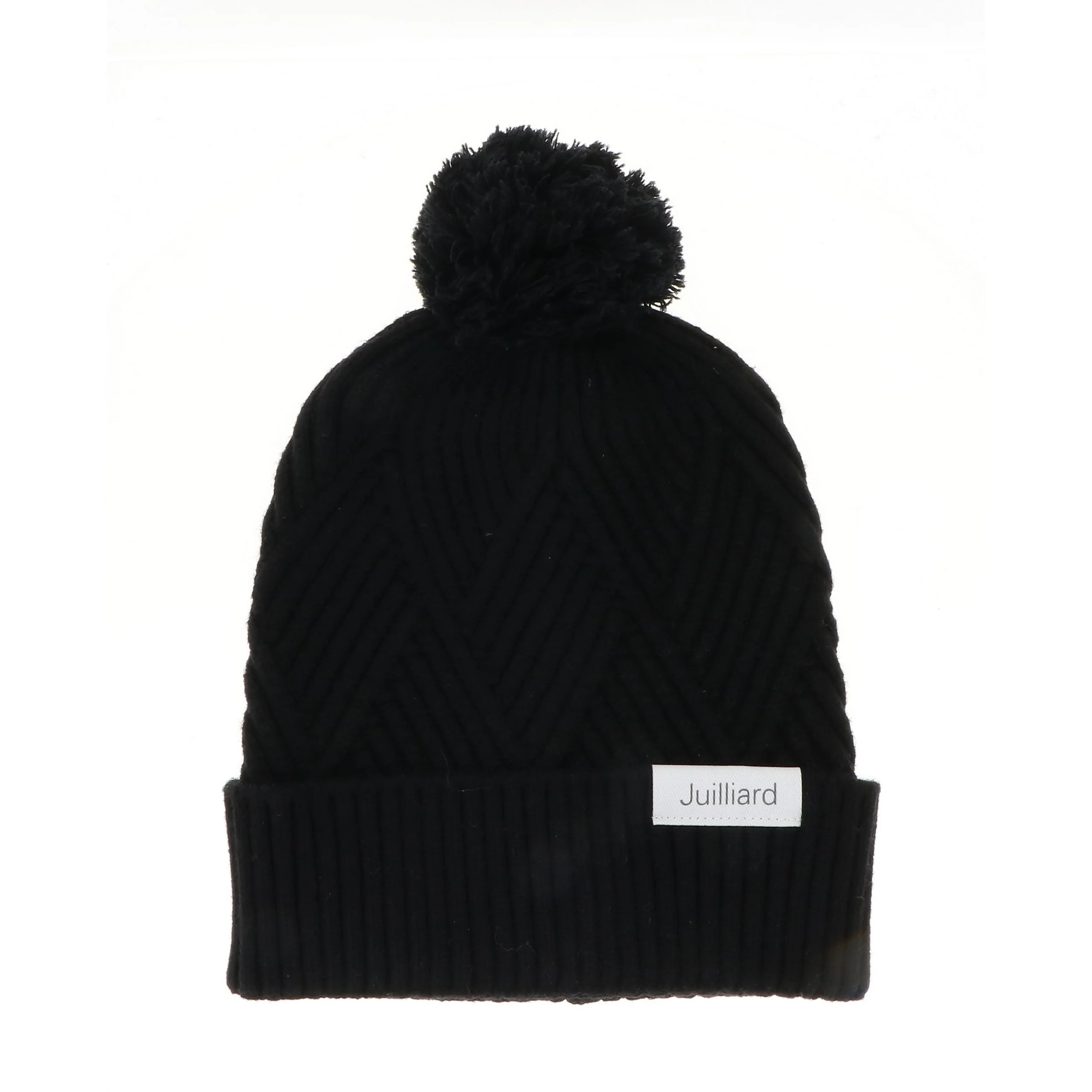 Clearance: Beanie: Juilliard diamond textured winter cap with puff - Image 5