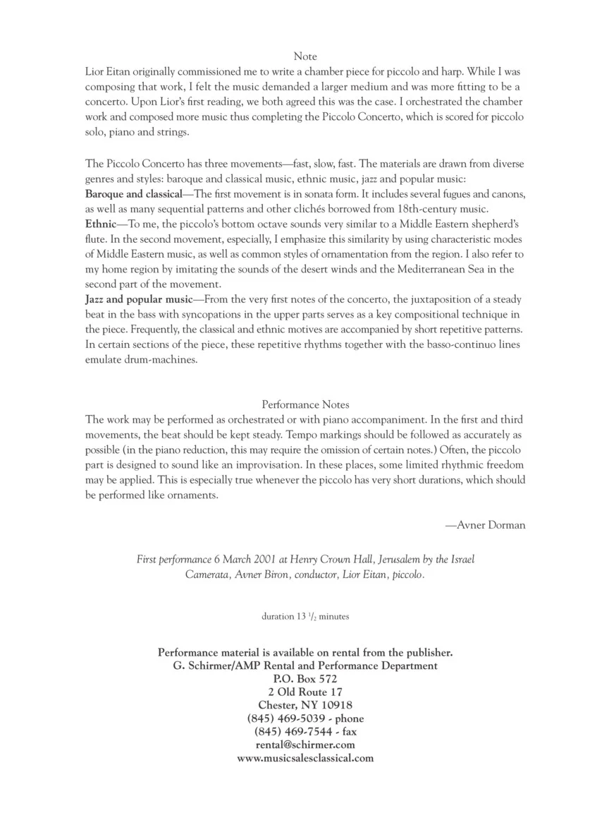 Dorman Piccolo Concerto - Image 3