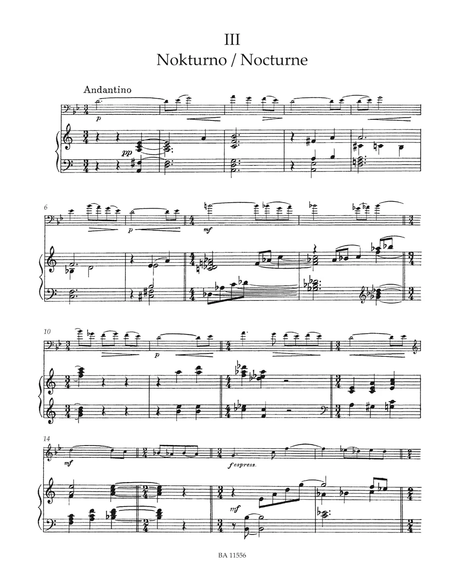 Hertl Four Pieces for Double Bass and Piano - Image 3