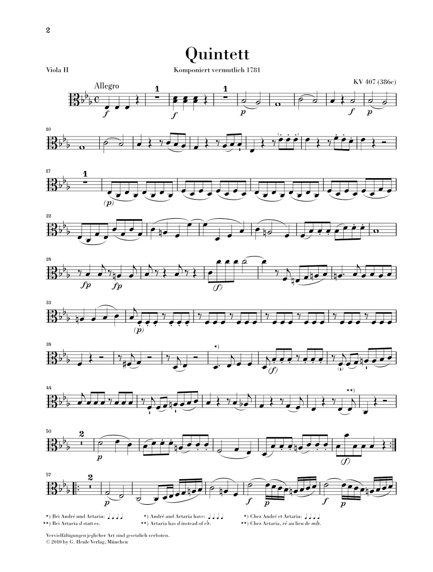 Mozart Horn Quintet in E flat major K407 (386c) - Image 5