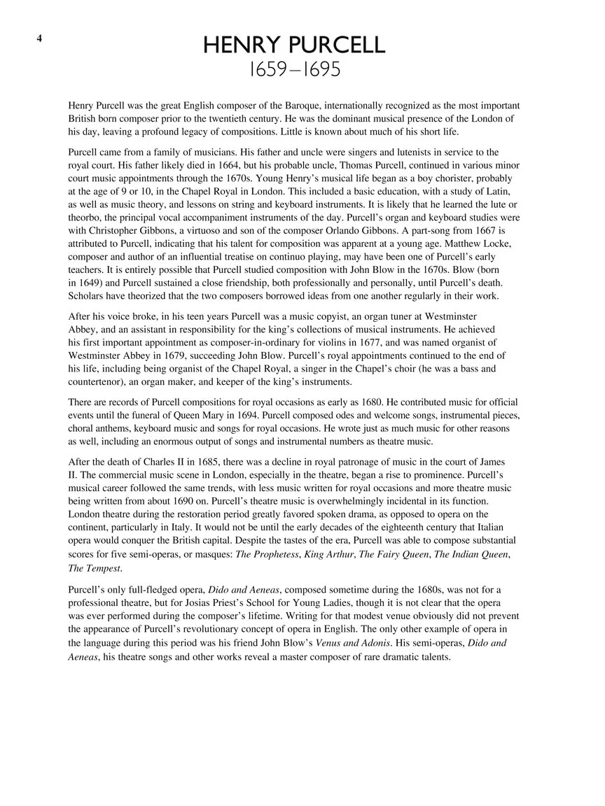 Purcell Selected Songs Medium/Low Voice - Image 3