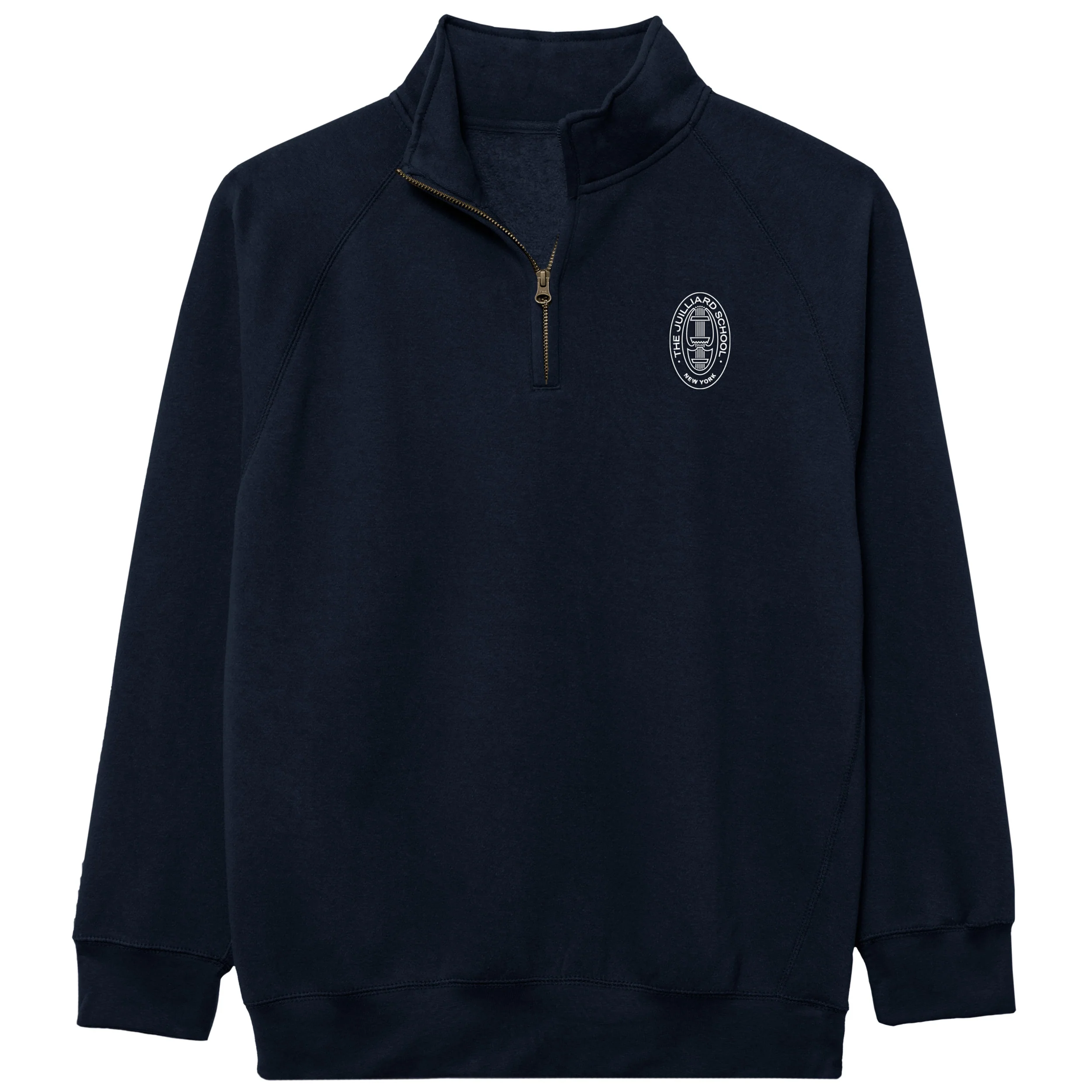 Sweatshirt: Essential Unisex Quarter Zip with Embroidered Seal - Image 4