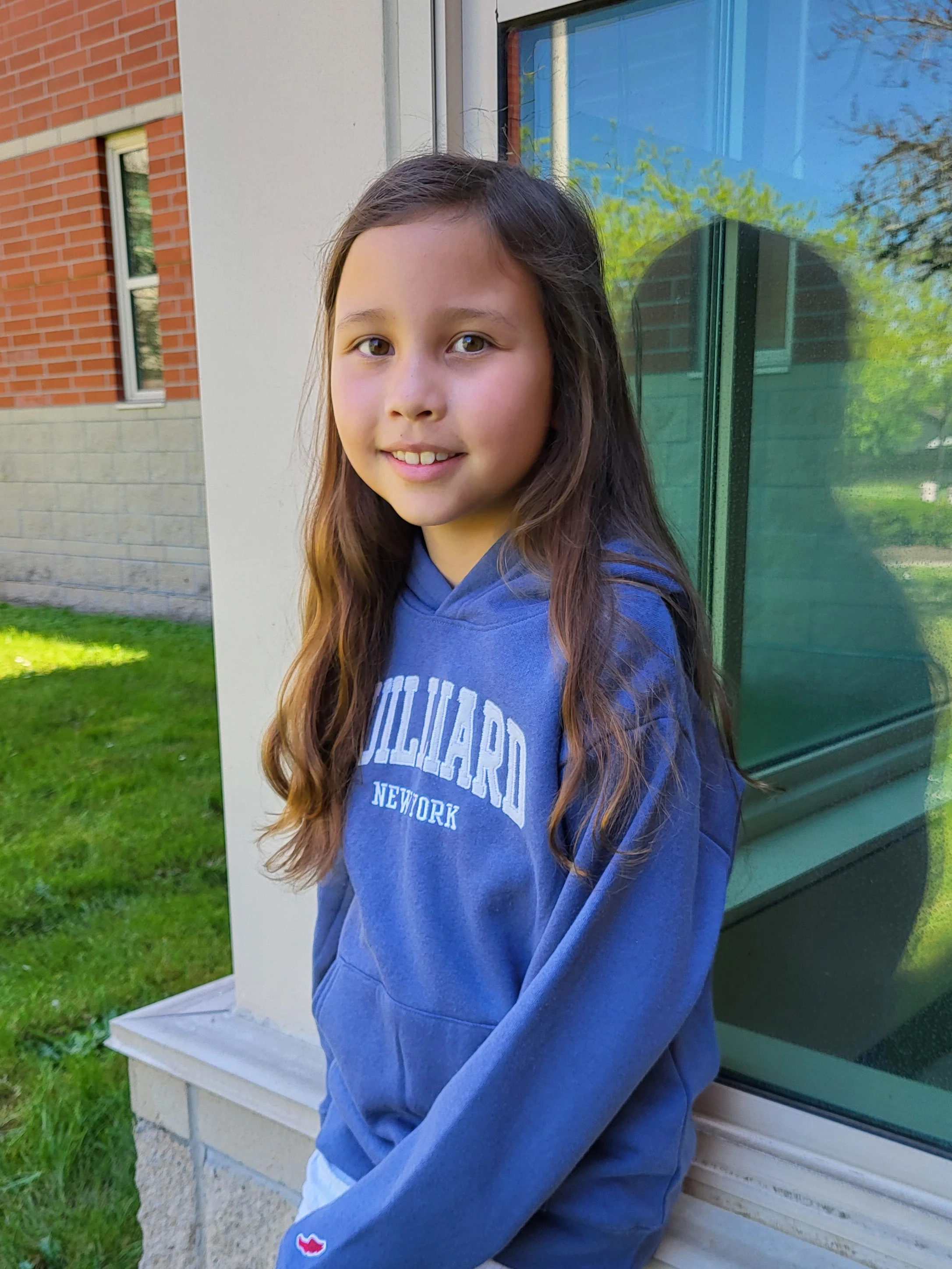 Sweatshirt: Juilliard New York Classic Hood YOUTH Gray/Denim - Image 7