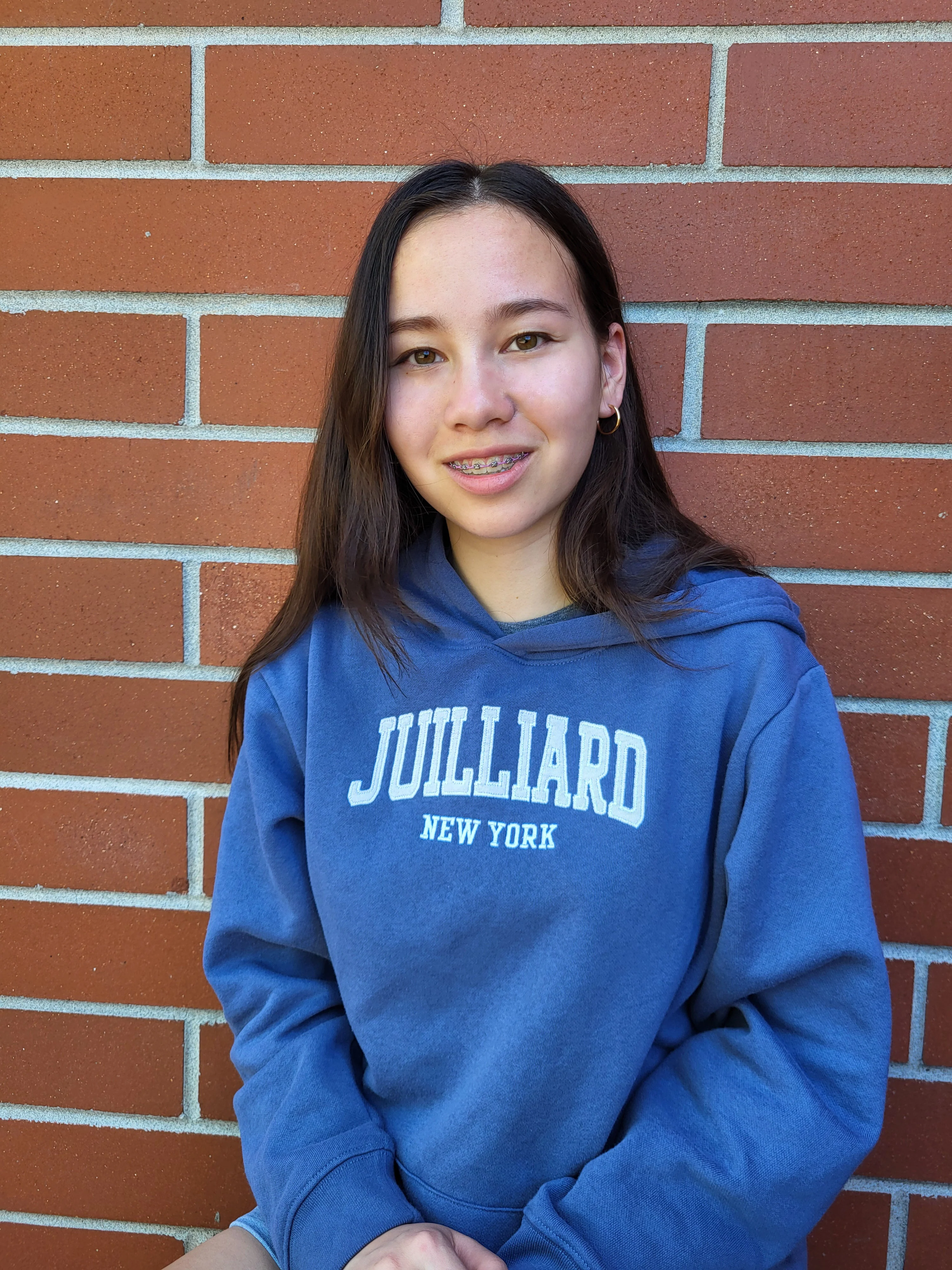 Sweatshirt: Juilliard New York Classic Hood YOUTH Gray/Denim - Image 9