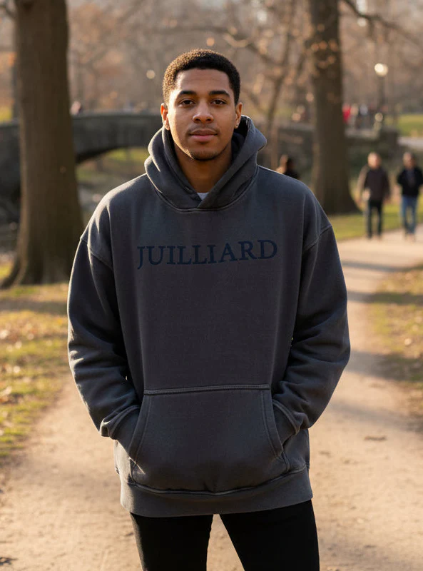 Sweatshirt: Ember Pigment Dyed Oversized Juilliard Hood - Image 4