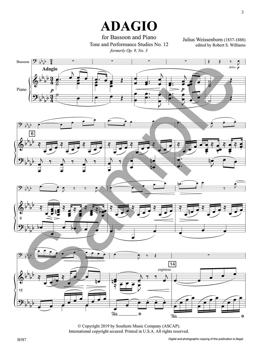Weissenborn 11 Bassoon Recital Pieces from Tone and Performance Studies - Image 4